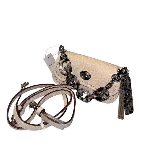 Mini Wavy Dinky Bag In Coachtopia Leather in Cloud NWT - Picture 8 of 12